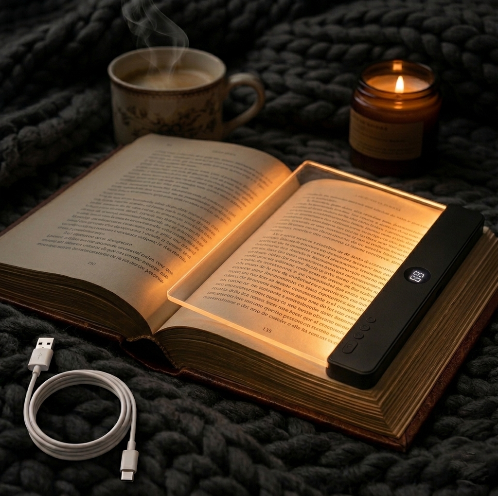 Black Acrylic Soft-Light LED Reading Lamp