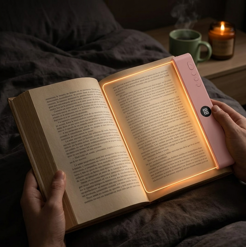 Pink Acrylic Soft-Light LED Reading Lamp