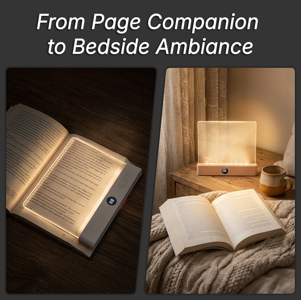 Black Acrylic Soft-Light LED Reading Lamp