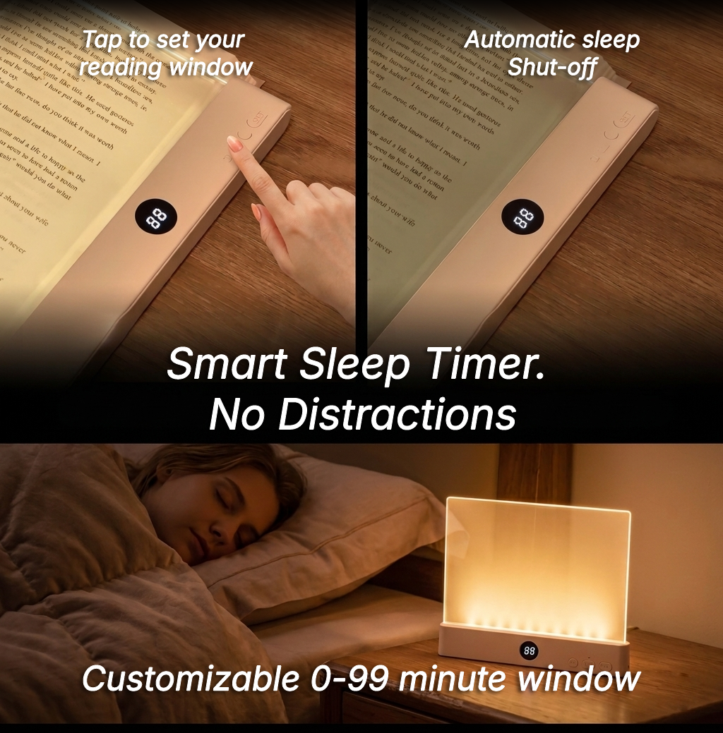 Black Acrylic Soft-Light LED Reading Lamp